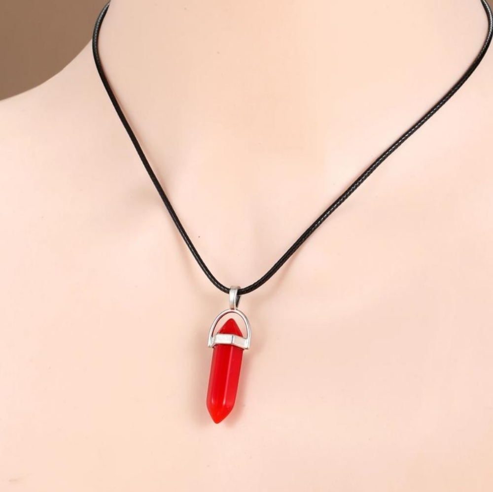 Chakra Pendant Leather Necklace♥️🖤